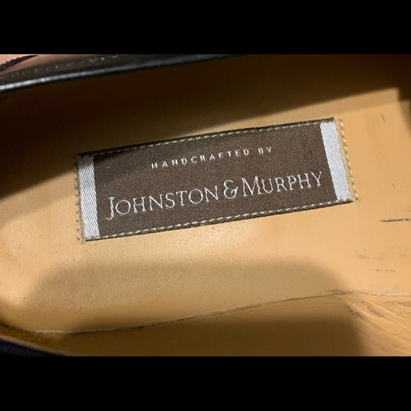 JOHNSTON MURPHY Black Italian Calf Leather Tasseled Slip-On Loafer Size 9M - Picture 7 of 7